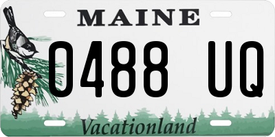 ME license plate 0488UQ