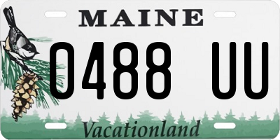 ME license plate 0488UU