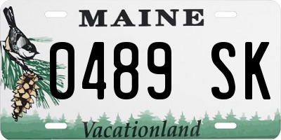 ME license plate 0489SK