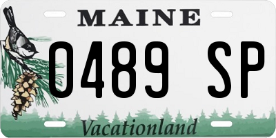 ME license plate 0489SP