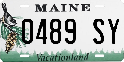 ME license plate 0489SY