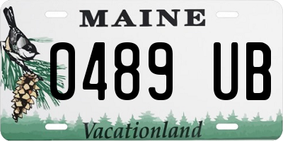 ME license plate 0489UB