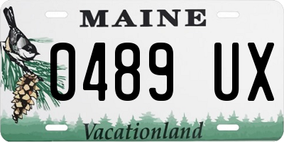 ME license plate 0489UX