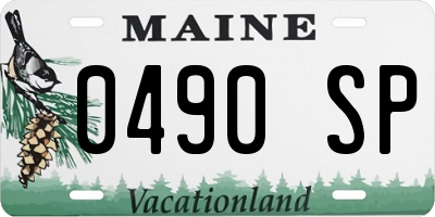 ME license plate 0490SP