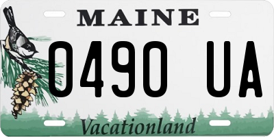 ME license plate 0490UA