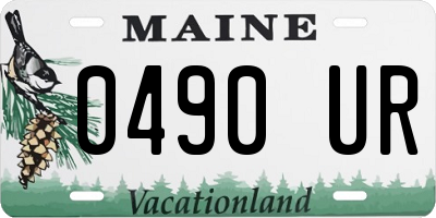 ME license plate 0490UR