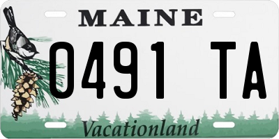 ME license plate 0491TA