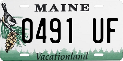 ME license plate 0491UF