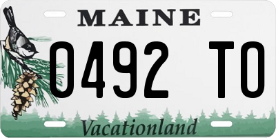 ME license plate 0492TO