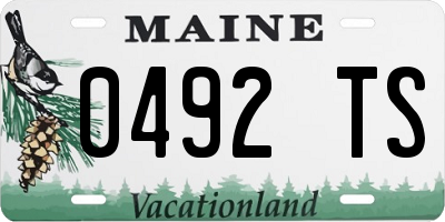 ME license plate 0492TS