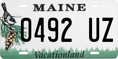 ME license plate 0492UZ