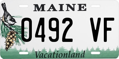 ME license plate 0492VF