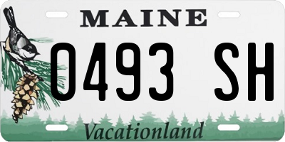 ME license plate 0493SH