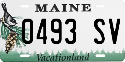 ME license plate 0493SV
