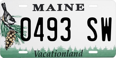ME license plate 0493SW
