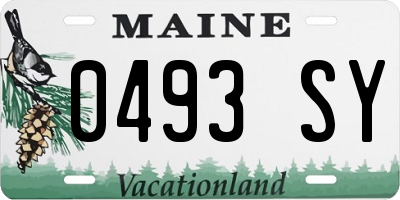 ME license plate 0493SY