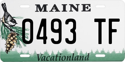 ME license plate 0493TF