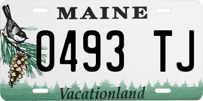 ME license plate 0493TJ
