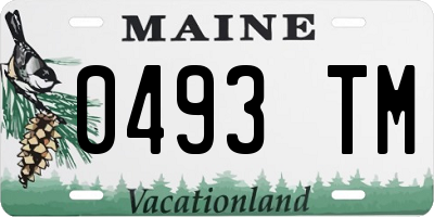 ME license plate 0493TM