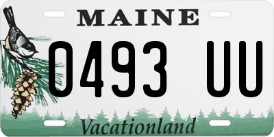 ME license plate 0493UU