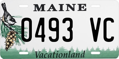 ME license plate 0493VC