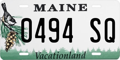 ME license plate 0494SQ