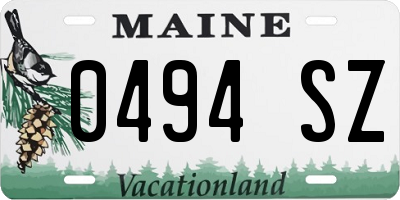 ME license plate 0494SZ