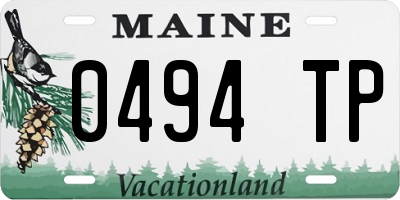 ME license plate 0494TP