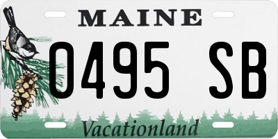 ME license plate 0495SB