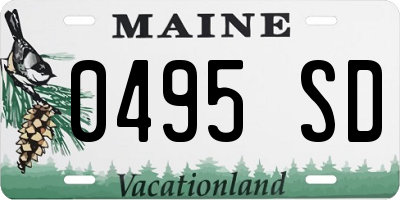 ME license plate 0495SD