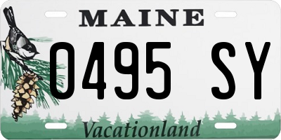 ME license plate 0495SY