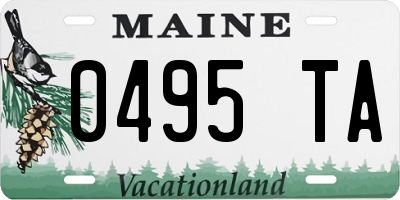 ME license plate 0495TA