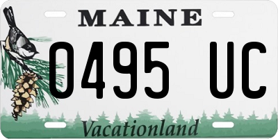 ME license plate 0495UC
