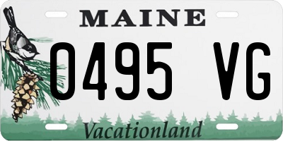 ME license plate 0495VG
