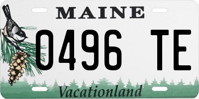 ME license plate 0496TE