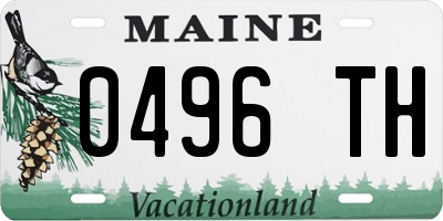 ME license plate 0496TH