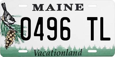 ME license plate 0496TL