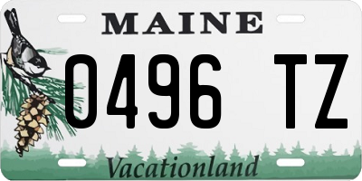 ME license plate 0496TZ