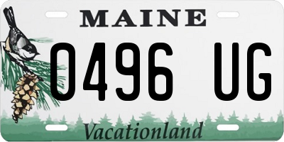 ME license plate 0496UG