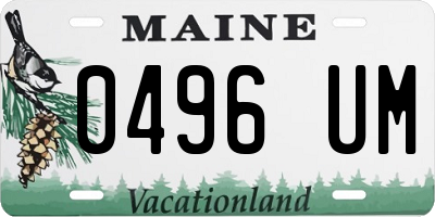 ME license plate 0496UM