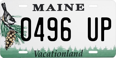 ME license plate 0496UP