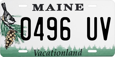 ME license plate 0496UV