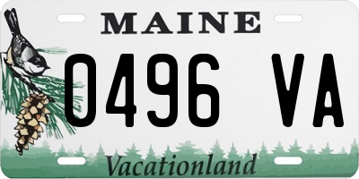 ME license plate 0496VA