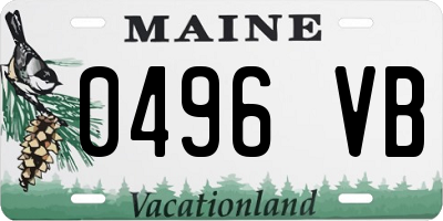 ME license plate 0496VB