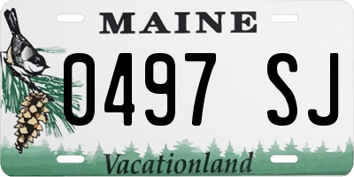 ME license plate 0497SJ