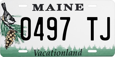 ME license plate 0497TJ