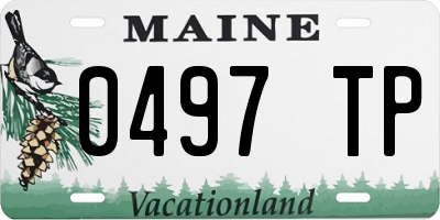 ME license plate 0497TP