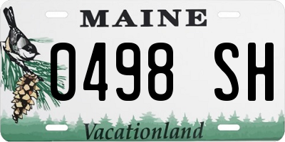 ME license plate 0498SH