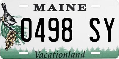 ME license plate 0498SY