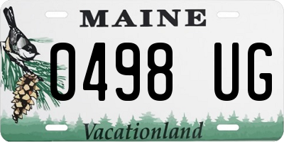 ME license plate 0498UG